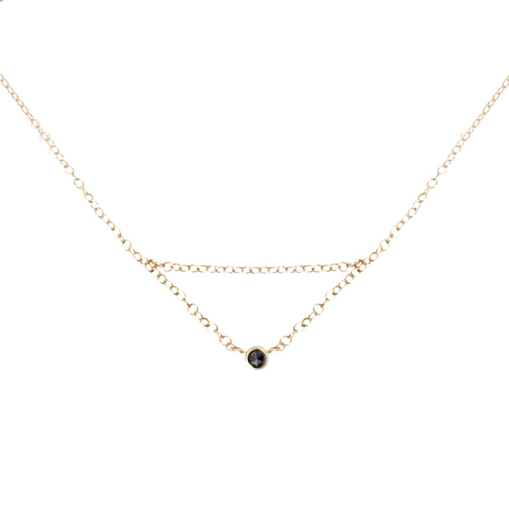 black diamond chain necklace - chained to my heart